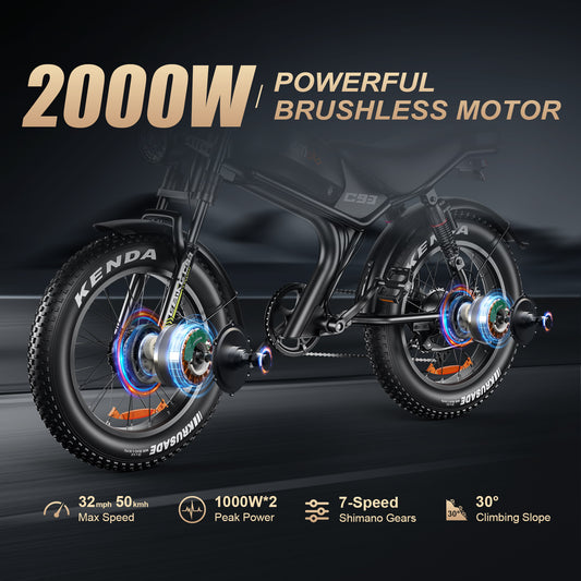 EMOKO "C93 20 inch 23AH 2000w fat tyre high speed ebike"