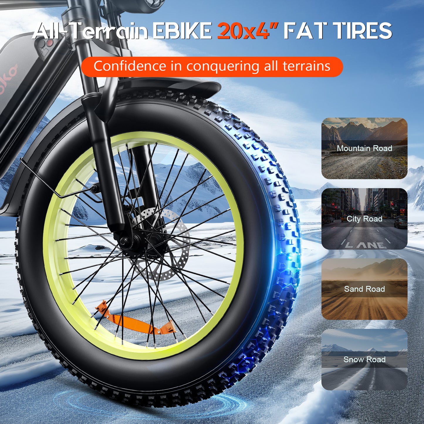 Emoko C91 20 inch fat tyre high speed ebike
