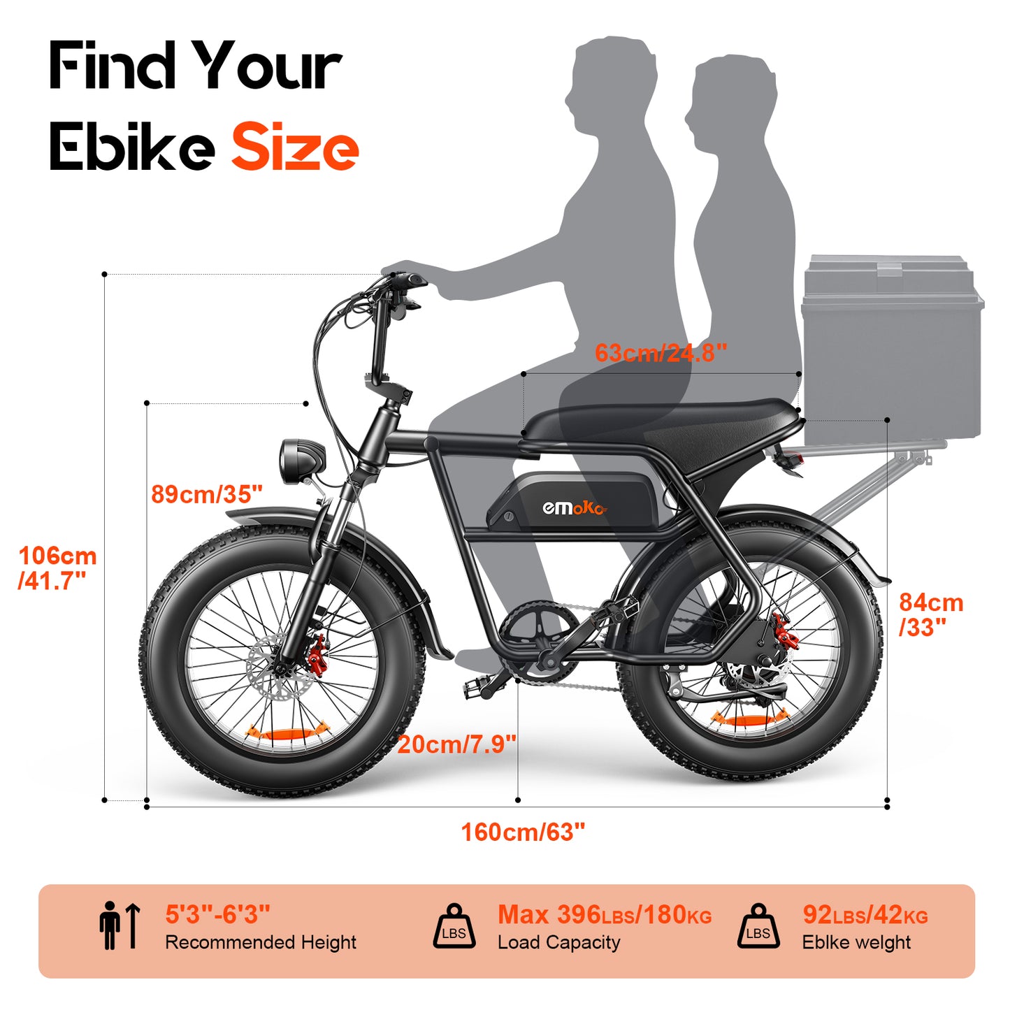 Emoko C99 20*4“ fat tyre ebike