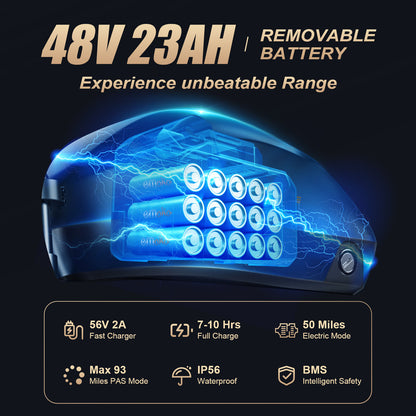 EMOKO "C93 20 inch 23AH 2000w fat tyre high speed ebike"