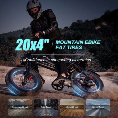 EMOKO "C93 20 inch  fat tyre high speed ebike"