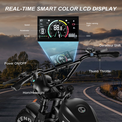 EMOKO "C93 20 inch 23AH 2000w fat tyre high speed ebike"