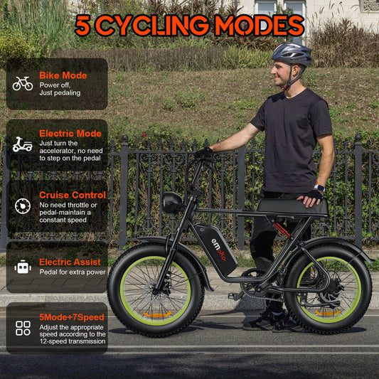 Emoko C91 20 inch  fat tyre high speed ebike