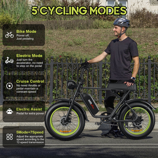 Emoko C91 20 inch 23Ah 2000w dual drive  fat tyre high speed ebike